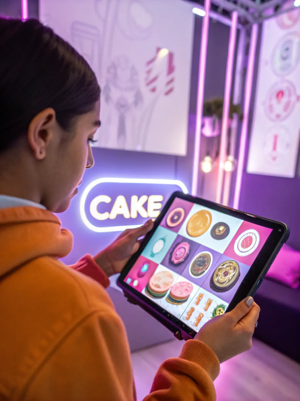 A diverse portfolio of cryptocurrency assets, including CAKE tokens, displayed on a tablet, showcasing CAKE Investment's asset management capabilities.