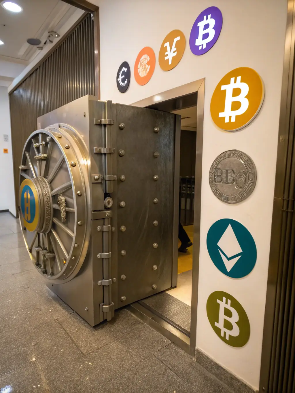 A secure digital vault containing CAKE tokens, emphasizing security and long-term storage.